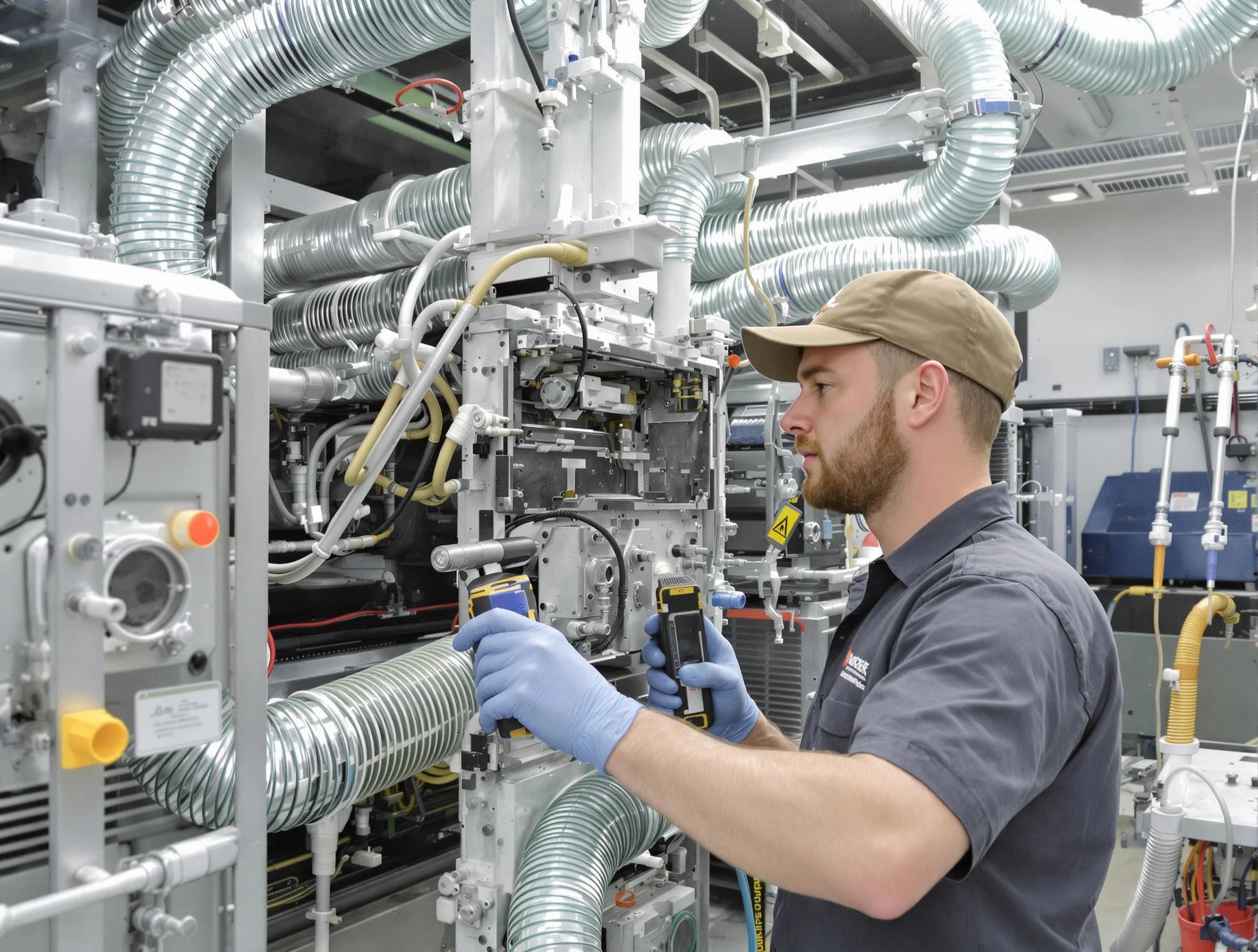 Commerce City Air Duct Cleaning technician performing precision commercial coil cleaning at a business facility in Commerce City