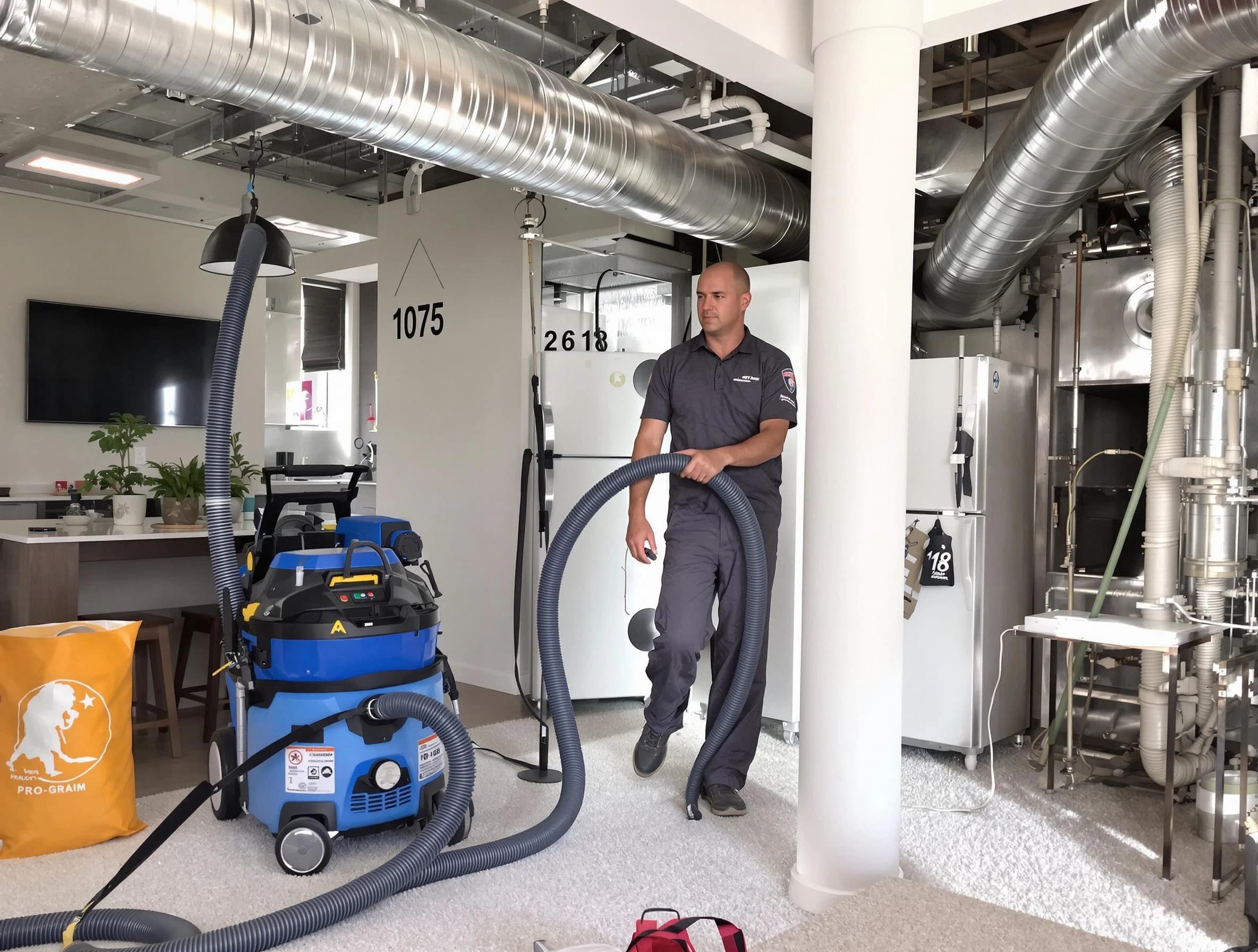 Commerce City Air Duct Cleaning expert performing detailed indoor duct cleaning for improved air quality in Commerce City
