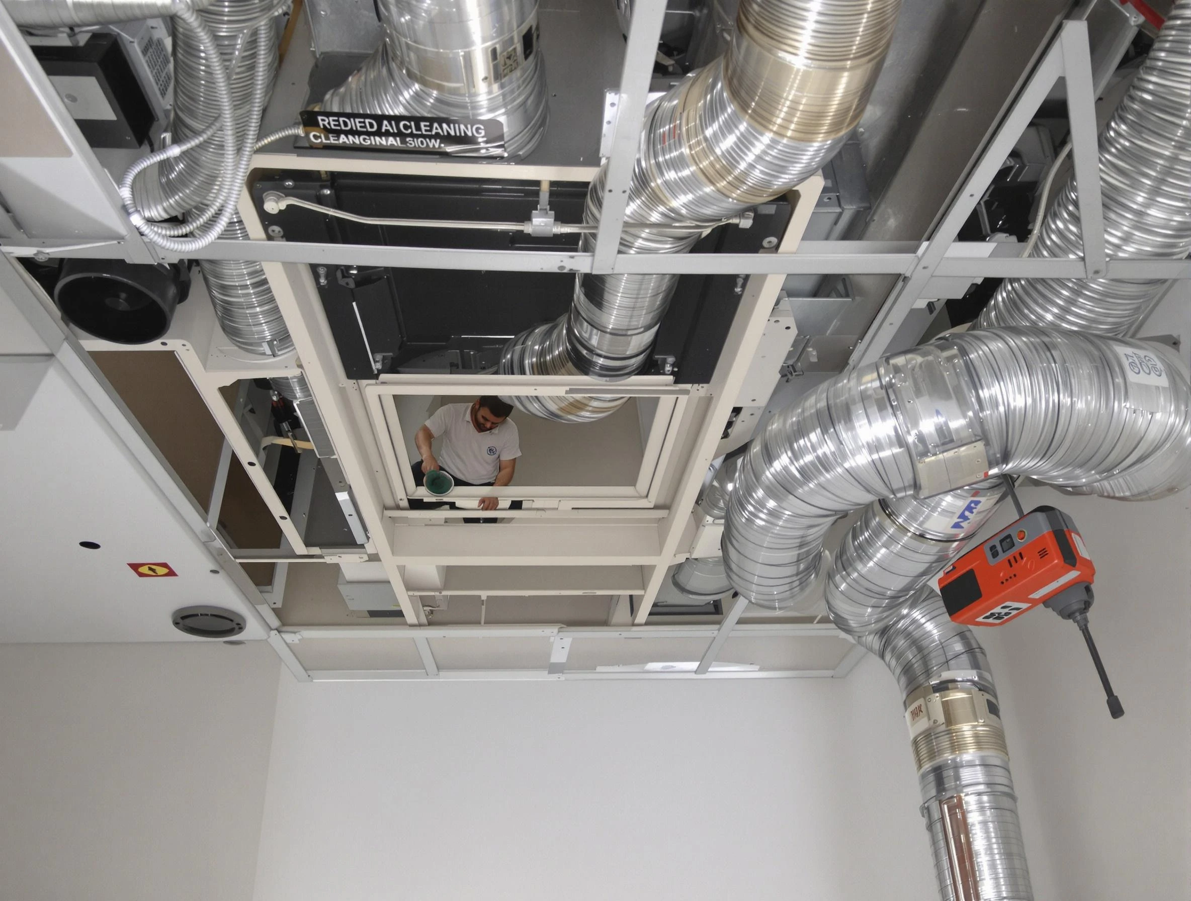 Commerce City Air Duct Cleaning technician performing detailed central duct system cleaning in Commerce City