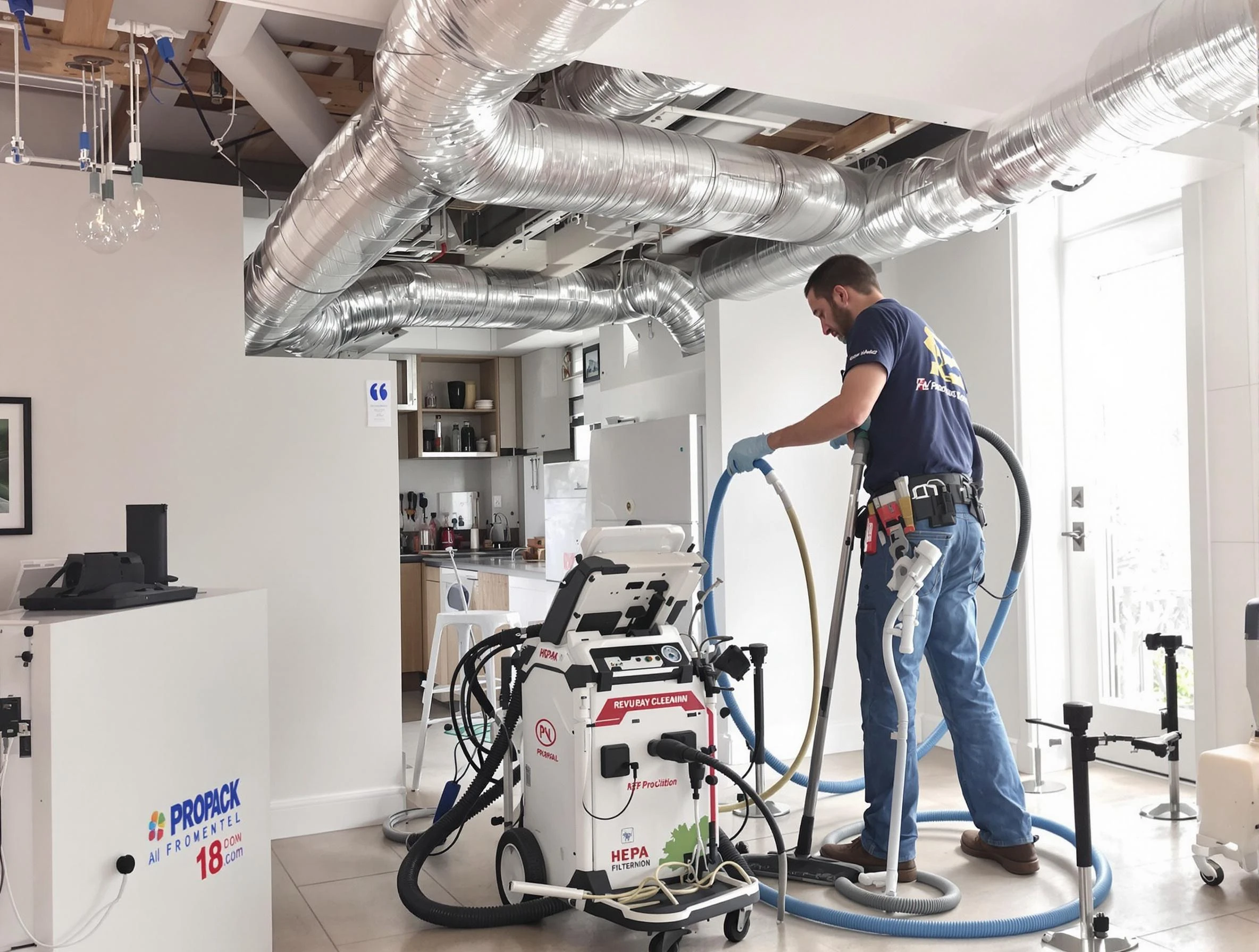 Commerce City Air Duct Cleaning technician performing advanced pure duct cleaning with specialized equipment in Commerce City